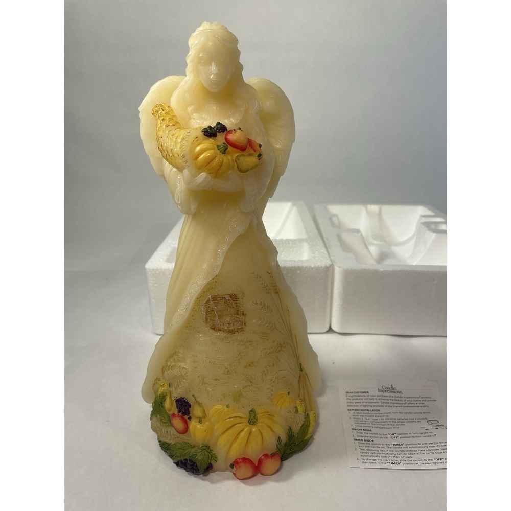 Candle Impressions Wax Fall Harvest Angels Lights Up With Timer Function